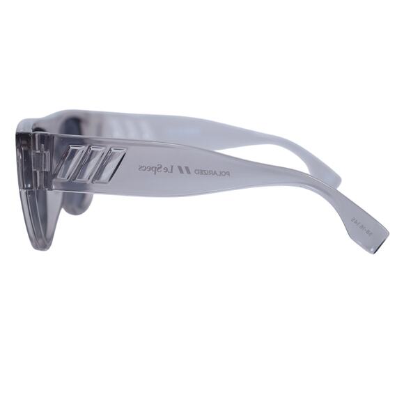 Le Specs FLOATATION Flat Top Square Polarized Sunglasses-Clear Shadow/Smoke-NWT - Picture 5 of 8